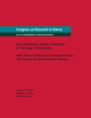 Congress on Research in Dance Conference Proceedings Volume 2016 - Issue  -