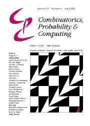 Combinatorics, Probability and Computing Volume 15 - Issue 4 -