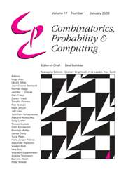 Combinatorics, Probability and Computing Volume 17 - Issue 1 -