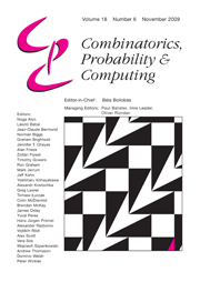Combinatorics, Probability and Computing Volume 18 - Issue 6 -