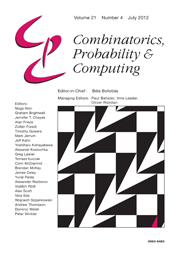 Combinatorics, Probability and Computing Volume 21 - Issue 4 -