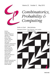 Combinatorics, Probability and Computing Volume 22 - Issue 3 -