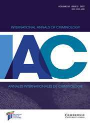 International Annals of Criminology Volume 55 - Issue 2 -