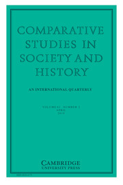 Comparative Studies In Society And History: Volume 61 - Issue 2 ...