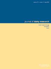 Journal of Dairy Research Volume 70 - Issue 2 -