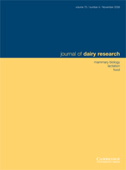 Journal of Dairy Research Volume 75 - Issue 4 -