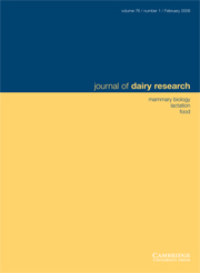 Journal of Dairy Research Volume 76 - Issue 1 -
