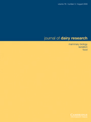 Journal of Dairy Research Volume 76 - Issue 3 -