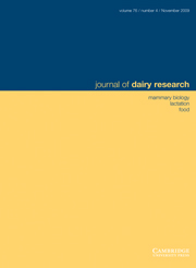 Journal of Dairy Research Volume 76 - Issue 4 -