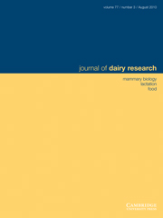 Journal of Dairy Research Volume 77 - Issue 3 -