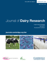 Journal of Dairy Research Volume 82 - Issue 1 -