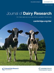 Journal of Dairy Research Volume 86 - Issue 4 -