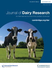 Journal of Dairy Research Volume 87 - Issue 4 -