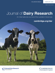 Journal of Dairy Research Volume 88 - Issue 1 -