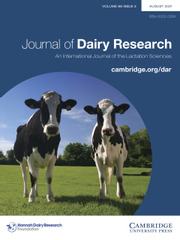 Journal of Dairy Research Volume 88 - Issue 3 -