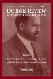 Du Bois Review: Social Science Research on Race Volume 9 - Issue 1 -
