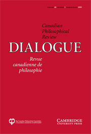 Dialogue: Canadian Philosophical Review / Revue canadienne de philosophie Volume 48 - Issue 1 -