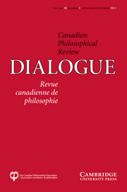 Dialogue: Canadian Philosophical Review / Revue canadienne de philosophie Volume 50 - Issue 3 -  Special Issue / Numéro spécial: Studies in Modern Philosophy: Études de philosophie moderne