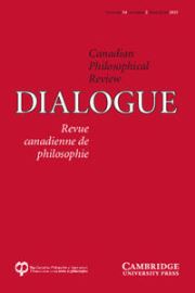 Dialogue: Canadian Philosophical Review / Revue canadienne de philosophie Volume 54 - Issue 2 -