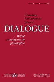 Dialogue: Canadian Philosophical Review / Revue canadienne de philosophie Volume 61 - Issue 1 -