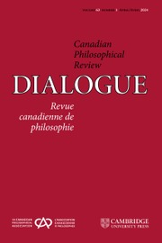 Dialogue: Canadian Philosophical Review / Revue canadienne de philosophie Volume 63 - Issue 1 -