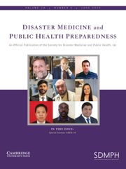 Disaster Medicine and Public Health Preparedness Volume 14 - Issue 3 -