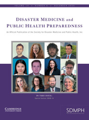 Disaster Medicine and Public Health Preparedness Volume 14 - Issue 6 -