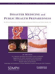 Disaster Medicine and Public Health Preparedness Volume 8 - Issue 2 -