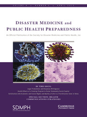 Disaster Medicine and Public Health Preparedness Volume 9 - Issue 2 -