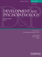 Development and Psychopathology Volume 22 - Issue 3 -  Developmental Cascades: Part 1