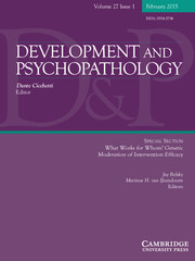 Development and Psychopathology Volume 27 - Issue 1 -  What Works for Whom? Genetic Moderation of Intervention Efficacy