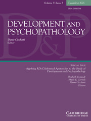 Development and Psychopathology Volume 33 - Special Issue5 -  Applying RDoC-Informed Approaches to the Study of Development and Psychopathology