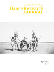 Dance Research Journal Volume 47 - Issue 1 -