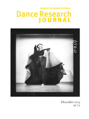 Dance Research Journal Volume 47 - Issue 3 -