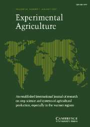 Experimental Agriculture Volume 43 - Issue 1 -