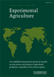 Experimental Agriculture Volume 45 - Issue 1 -