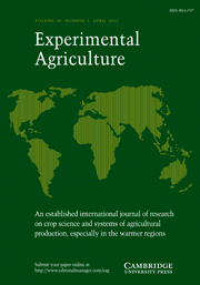 Experimental Agriculture Volume 48 - Issue 2 -