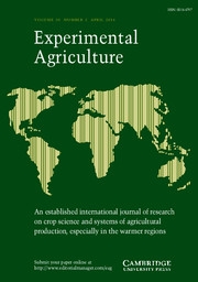 Experimental Agriculture Volume 50 - Issue 2 -