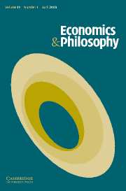 Economics & Philosophy Volume 19 - Issue 1 -