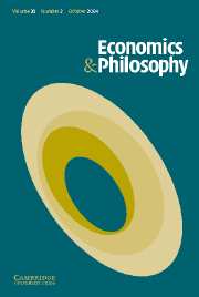 Economics & Philosophy Volume 20 - Issue 2 -