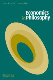 Economics & Philosophy Volume 22 - Issue 3 -