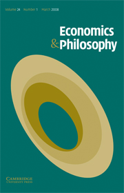 Economics & Philosophy Volume 24 - Issue 1 -