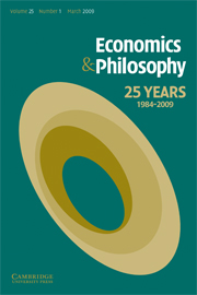 Economics & Philosophy Volume 25 - Issue 1 -