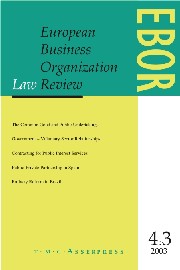 European Business Organization Law Review (EBOR) Volume 4 - Issue 3 -