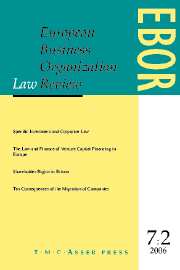 European Business Organization Law Review (EBOR) Volume 7 - Issue 2 -