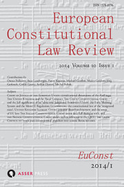 European Constitutional Law Review Volume 10 - Issue 1 -