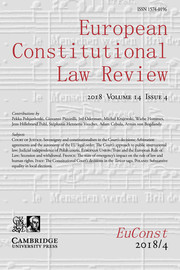 European Constitutional Law Review Volume 14 - Issue 4 -