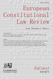 European Constitutional Law Review Volume 15 - Issue 1 -
