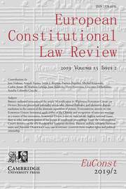 European Constitutional Law Review Volume 15 - Issue 2 -