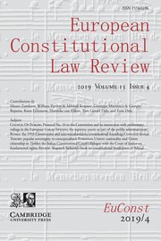 European Constitutional Law Review Volume 15 - Issue 4 -